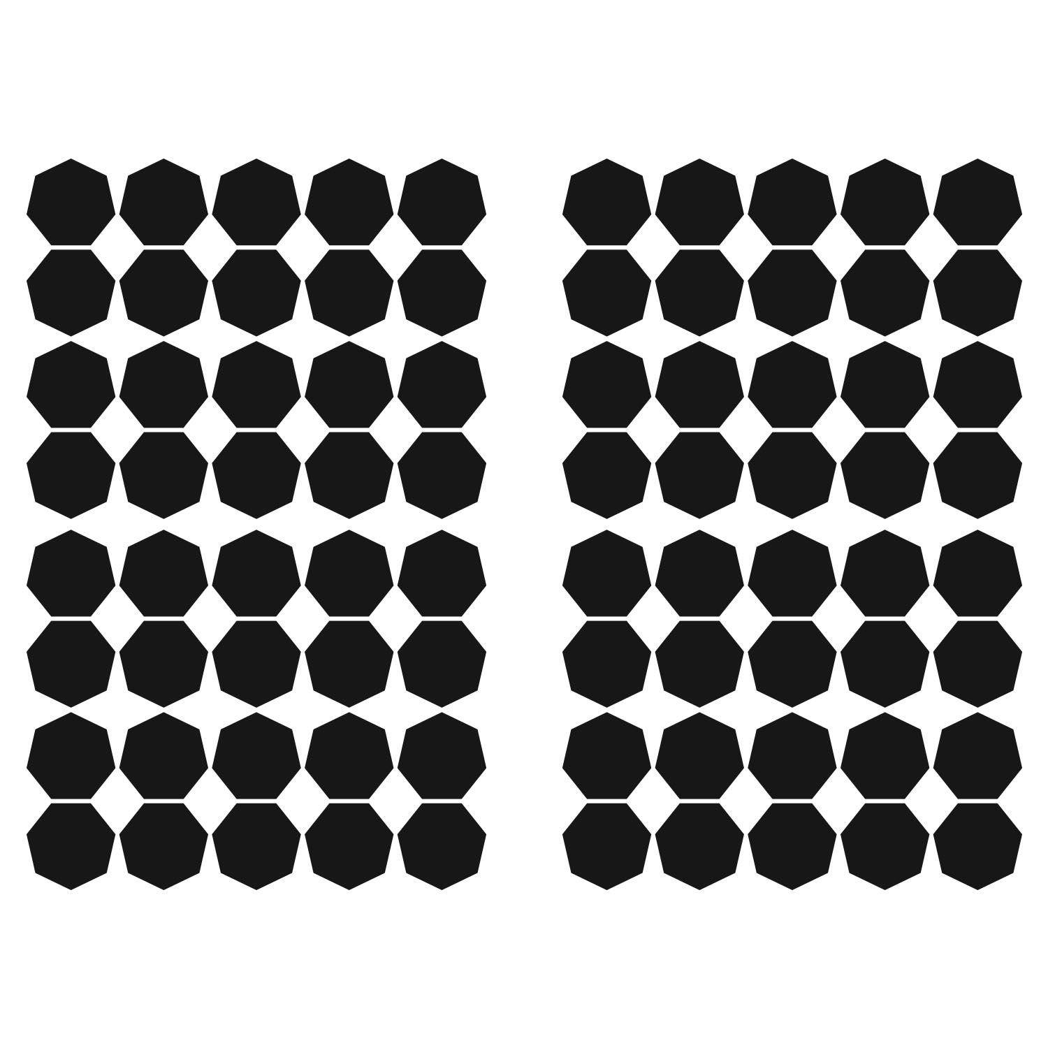 LiteMark 1 Inch Yellow Removable Heptagon Decals - Pack of 160