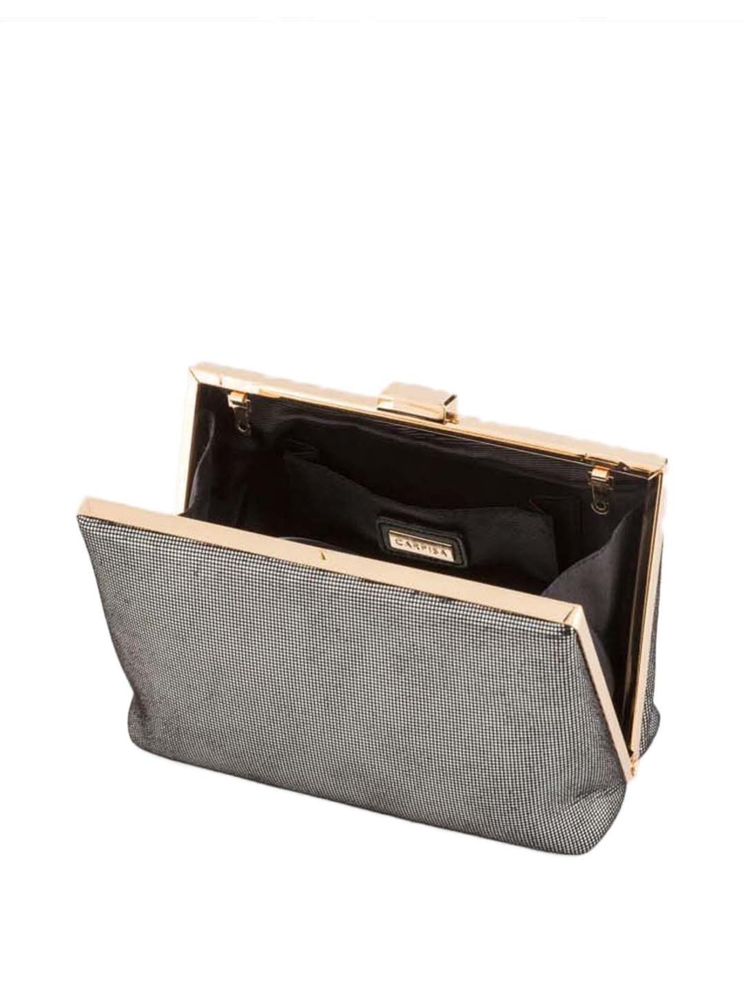 CARPISA Grey Fabric Clutch