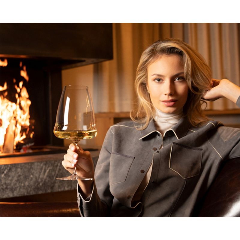 Riedel Winewings Riesling Tall and Long Thin Single Stem Crystal 35 Ounce Wine Glass for White Wine, Clear