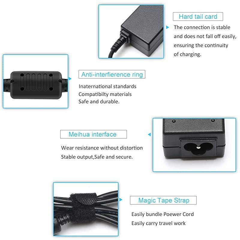 AC Laptop Charger Adapter for Dell Inspiron 13 15 7000 5000 3000 5555 5558 5559 3552 7558 7359 7352 7347 7348 7378 7353 5368 5378XPS 13 9350 9360 9365 3943 9333 9343 9344 Power Supply Cord
