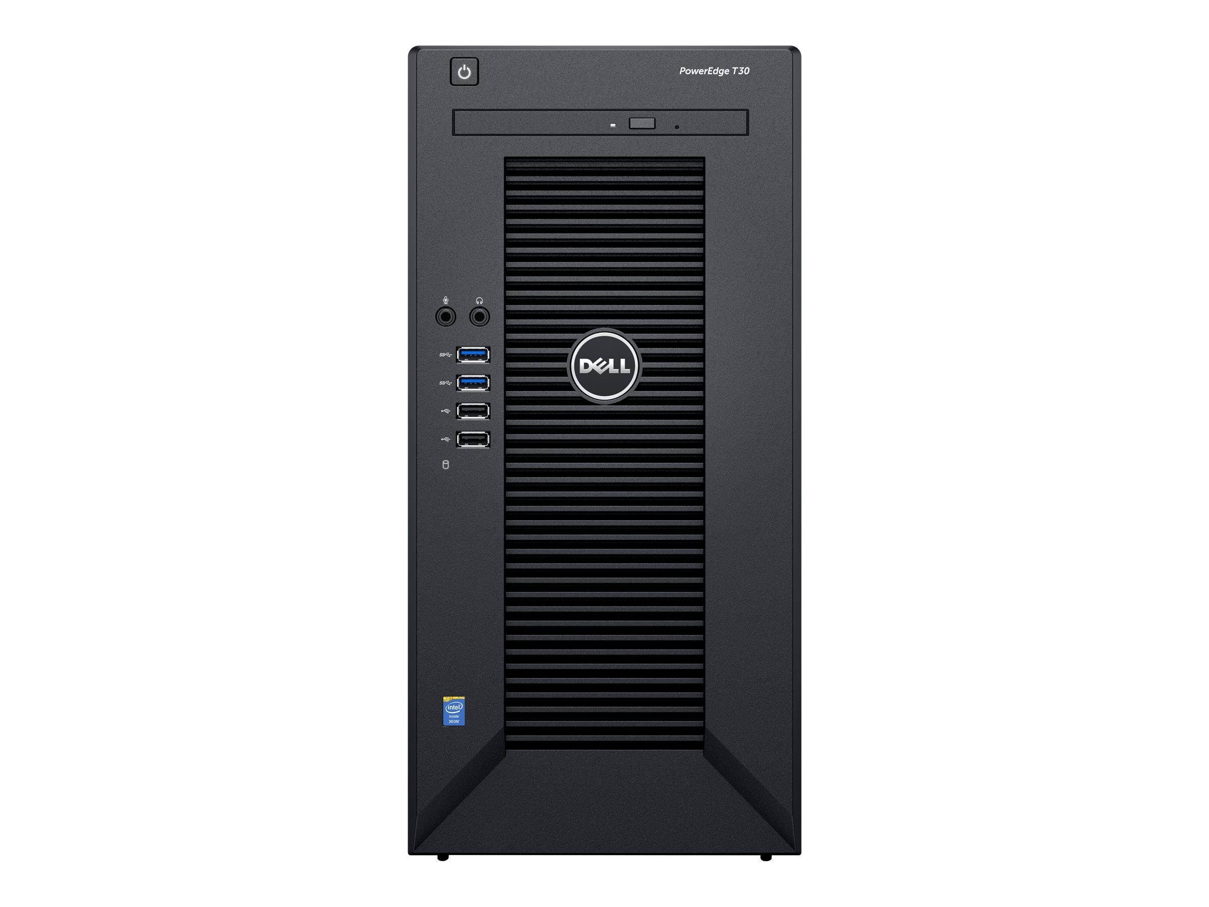 Dell PowerEdge T30 Mini-tower Server - 1 x Intel Xeon E3-1225 v5 Quad-core (4 Core) 3.30 GHz - 8 GB Installed DDR4 SDRAM - 1 TB (1 x 1 TB) Serial ATA/600 HDD - Serial ATA/600 Controller - 290 W
