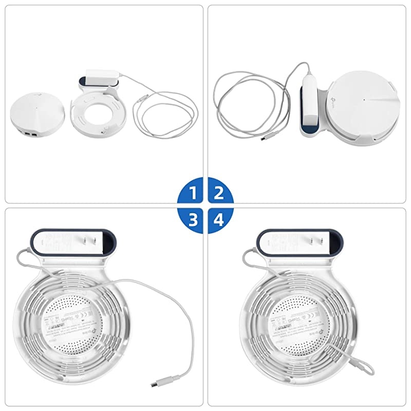 Wall Mount for TPLink Deco M9 Plus Home Mesh WiFi System Sturdy Brackets Easy Moved Space SavingWithout Messy Wires and Screws1 Pack