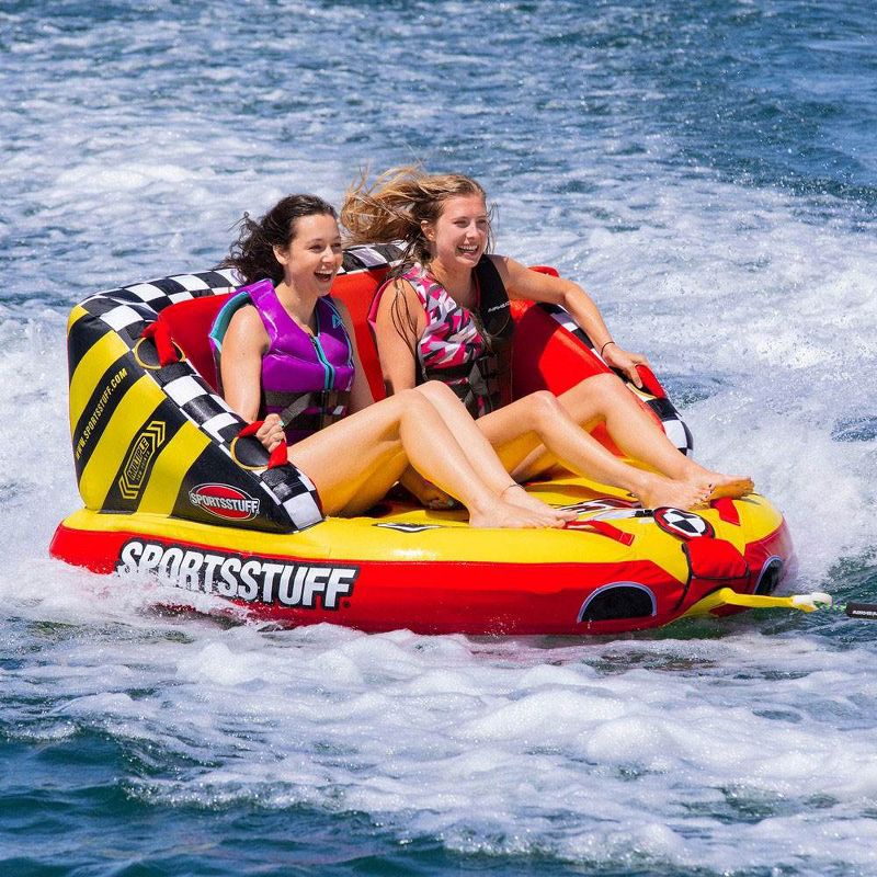 Sportsstuff Big Mable HD 2 Person Towable Kwik Connect Chariot Style Inner Tube