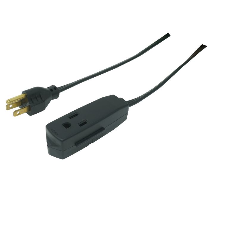 Woods 8' Grounded Extension Cord Black