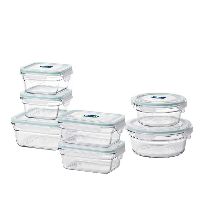 Glasslock Oven and Microwave Safe Glass Food Storage Containers 14 Piece Set