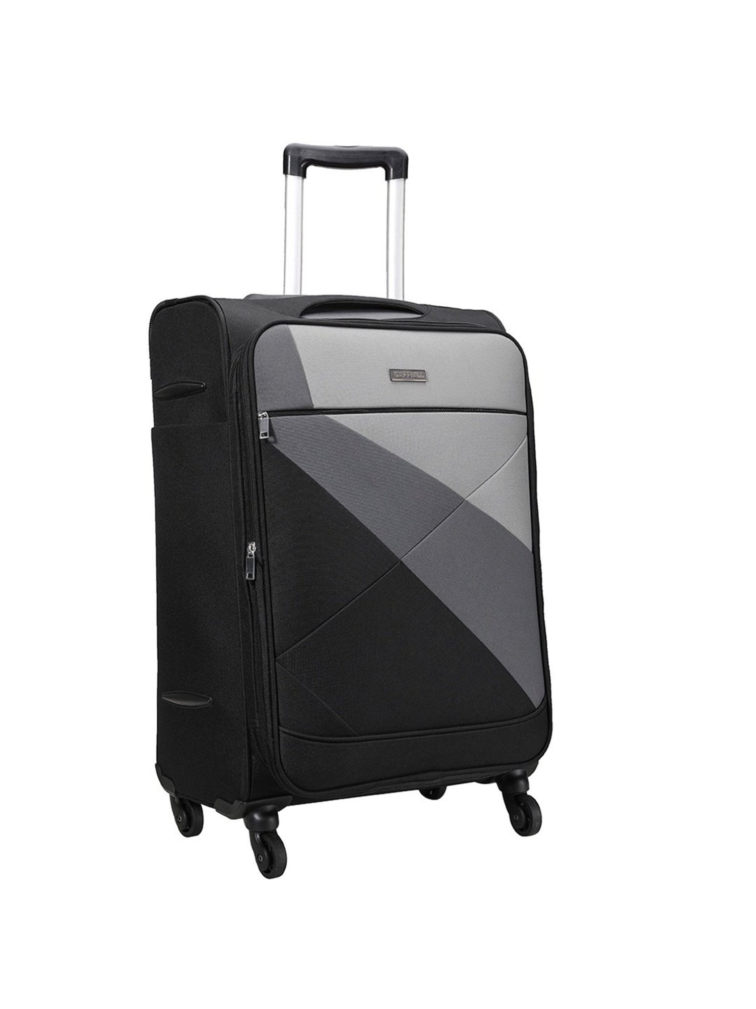 Carriall Black 4 Wheel Medium Soft Cabin Trolley Set of 2 - 68 cm