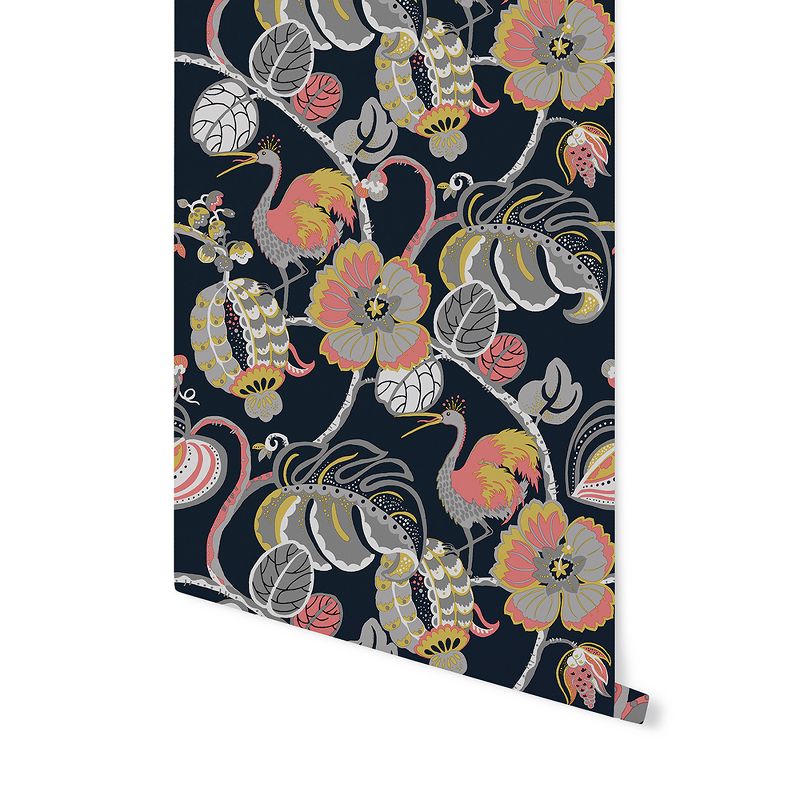 Tropical Fete Self-Adhesive Removable Wallpaper By Genevieve Gorder Really Rouge