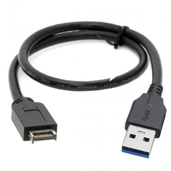 Cablecc USB 3.1 Front Panel Header to USB 3.0 Type-A Male Extension Data Cable 50cm