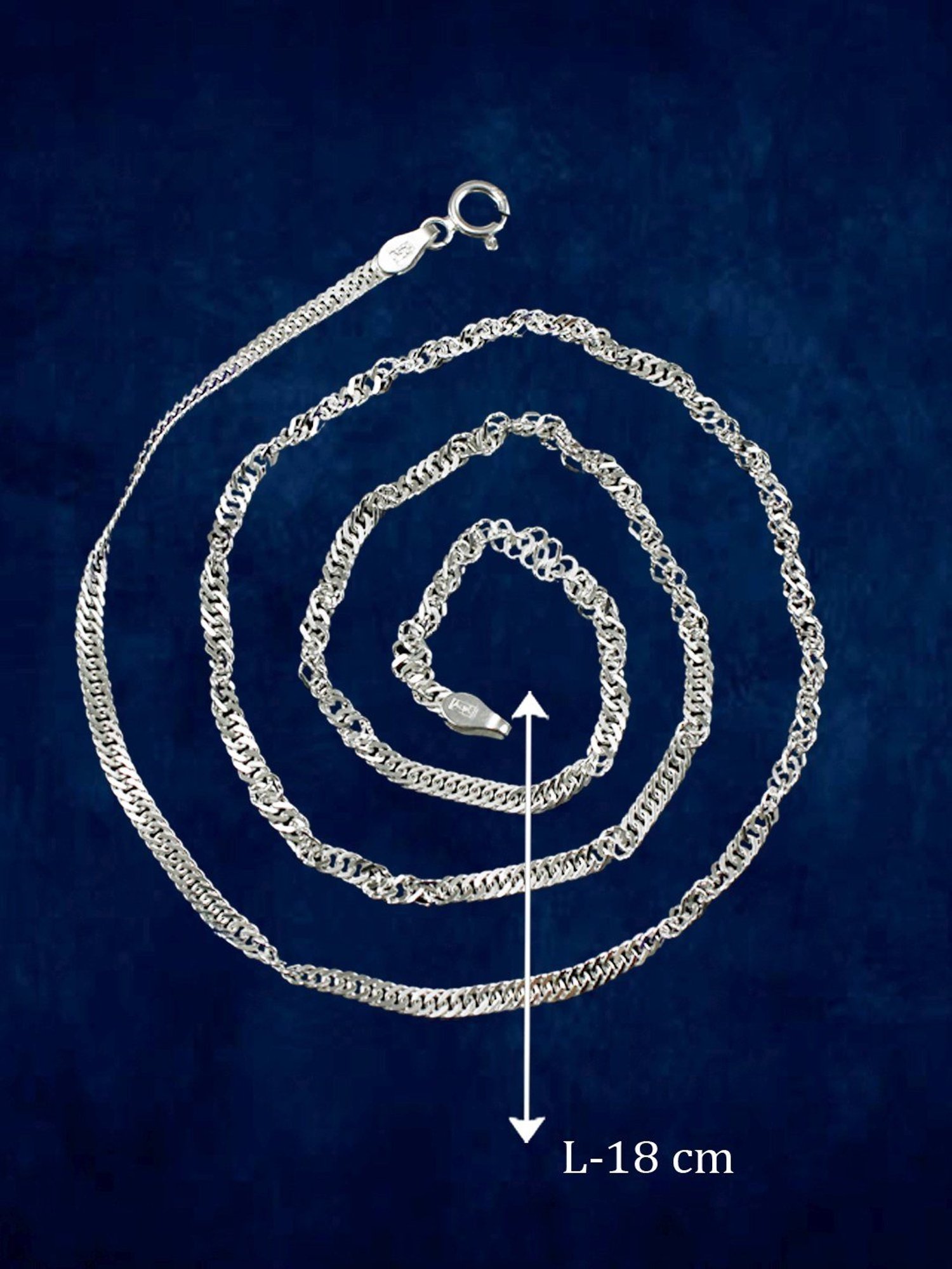 Zavya Sleek and Modern Golden Plated 92.5 Sterling Silver Box Chain