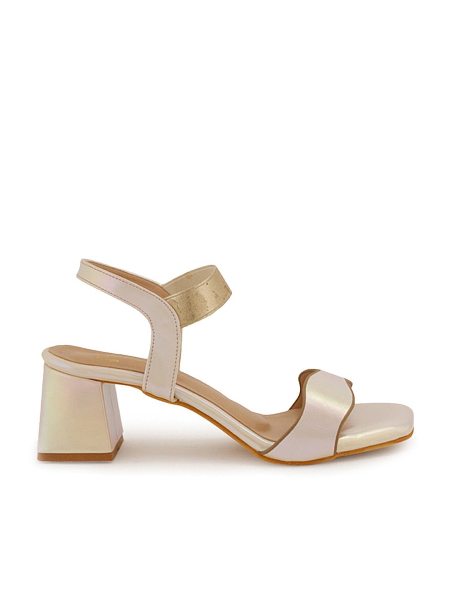 Scentra Women's Mustard Ankle Strap Sandals