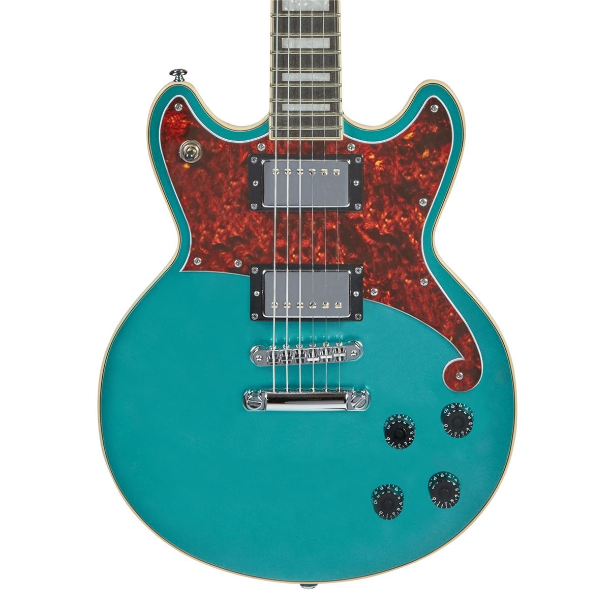D'Angelico Guitars Premier Brighton Electric Guitar, Stopbar, Ocean Turquoise