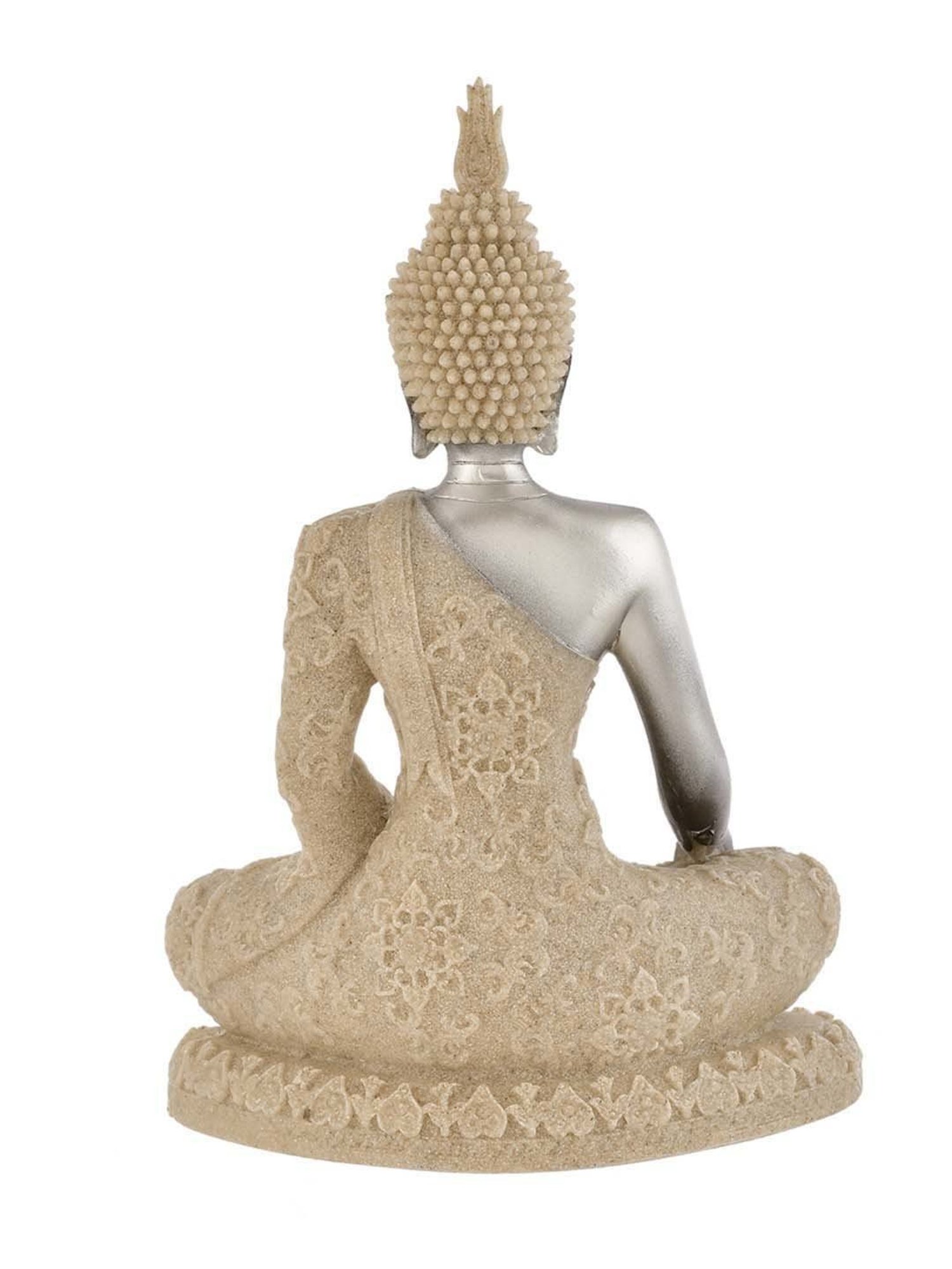 Tayhaa Golden & Silver Resin Harmony Guardian Spiritual Buddha Statue