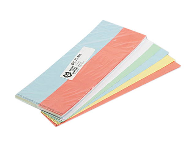 Magna Visual DC-20-2M Data Cards for Magnetic Card Holders, 2 x 1, Assorted Colors, 1,000/Pack