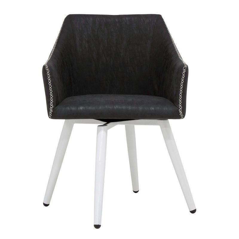 Sydney Swivel Office Chair White/Dark Gray - Calico Designs