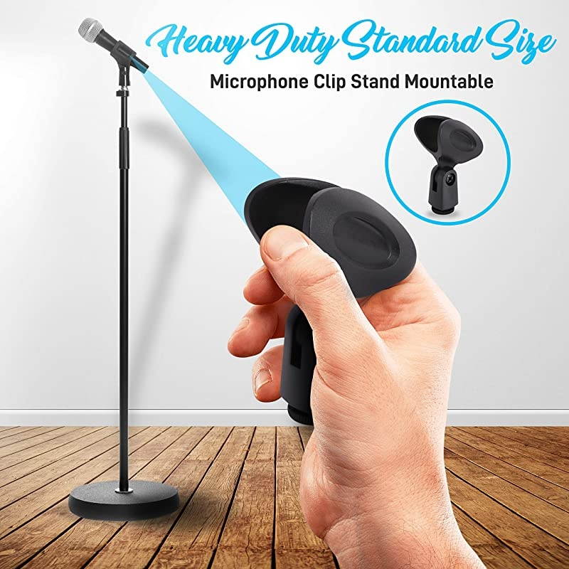 Professional Handheld Dynamic Microphone Kit - Unidirectional Vocal Wired Microphone w/Carry Bag, Metal Mic Stand, Holder/Clip & 16.4ft XLR Audio Cable to 1/4'' Audio Connection -  PDMIC88ST