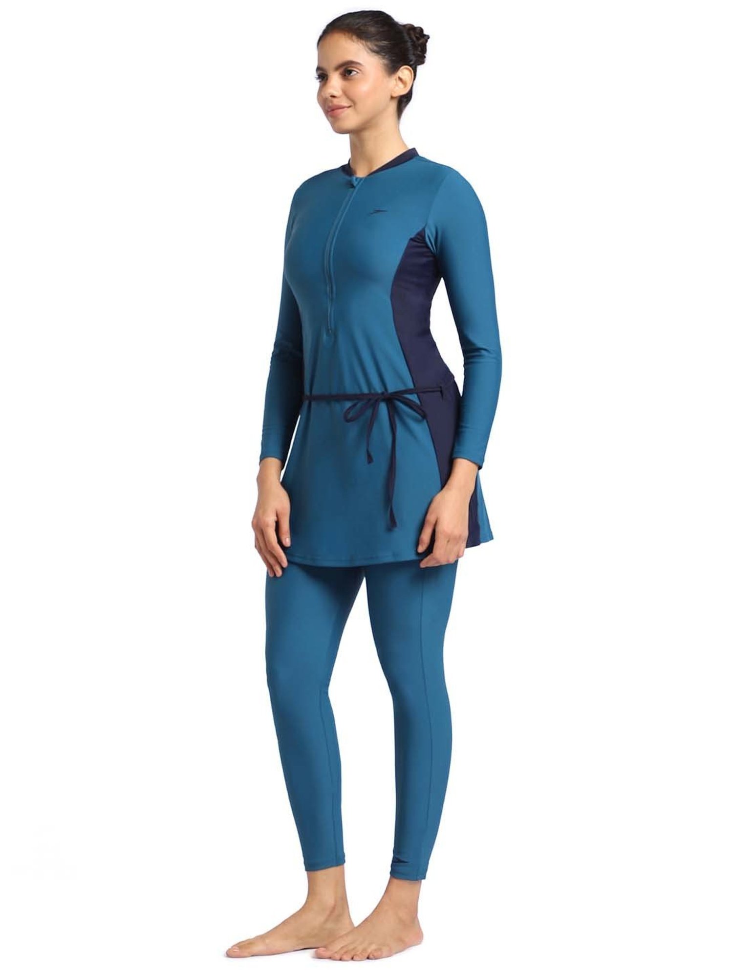 Speedo Blue Plain Two Piece Swimwear