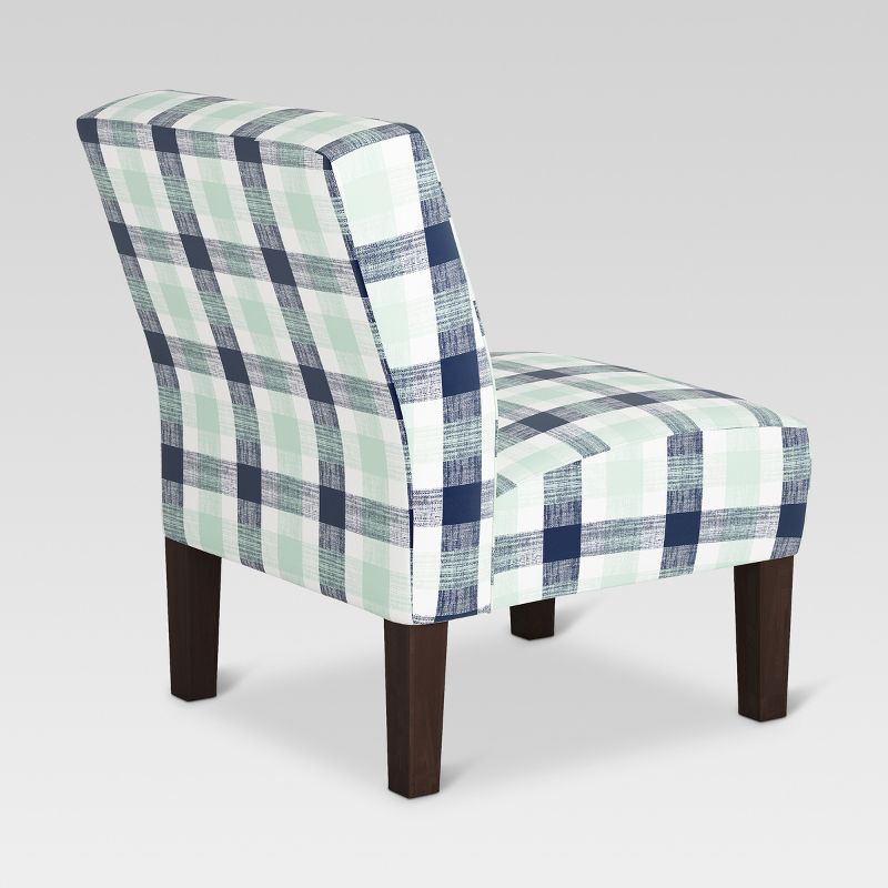 Burke Slipper Chair - Navy & Green Check - Threshold™