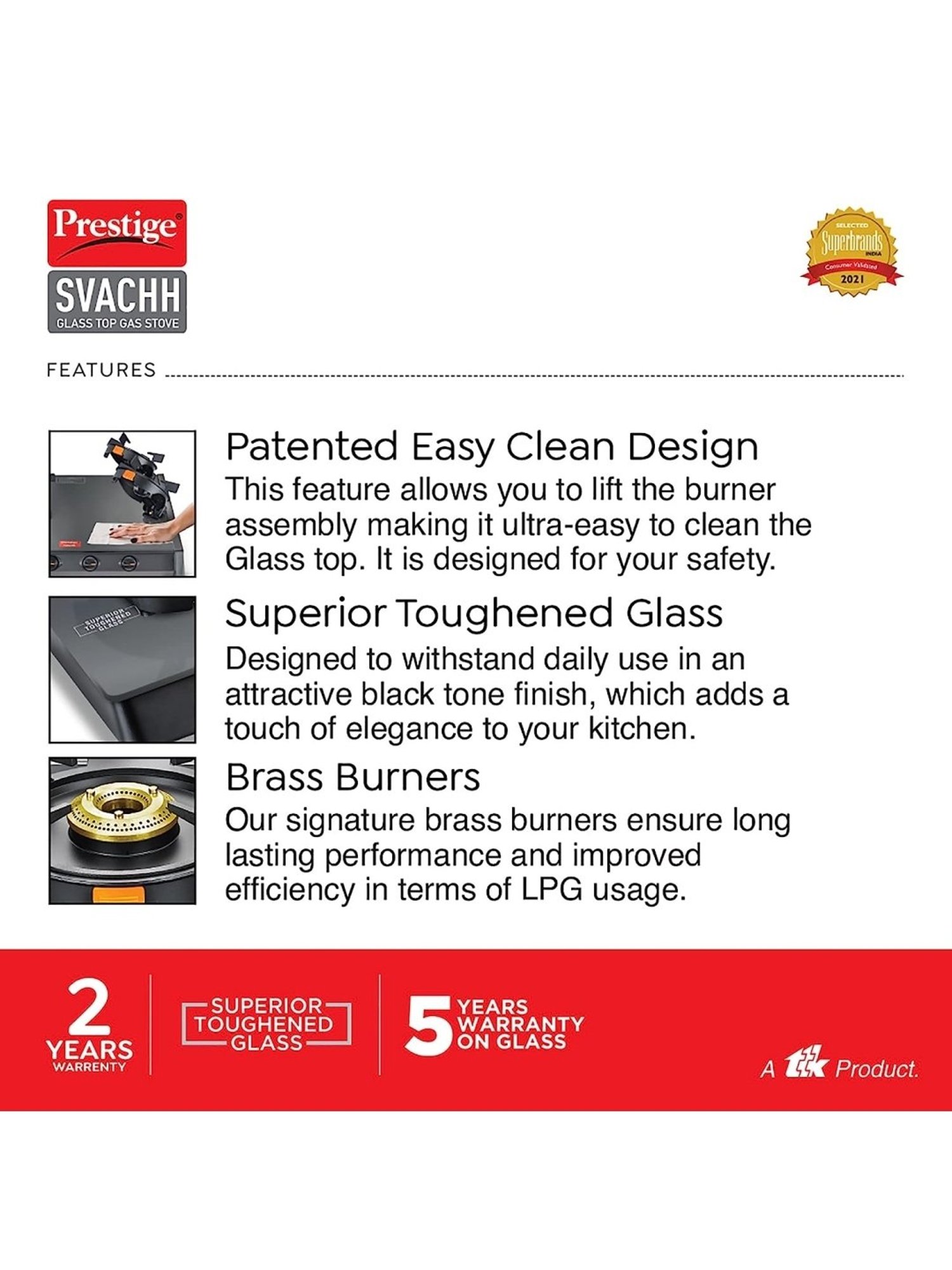 Prestige PIC 16.0 Plus 1900W Induction Cooktop (Black)