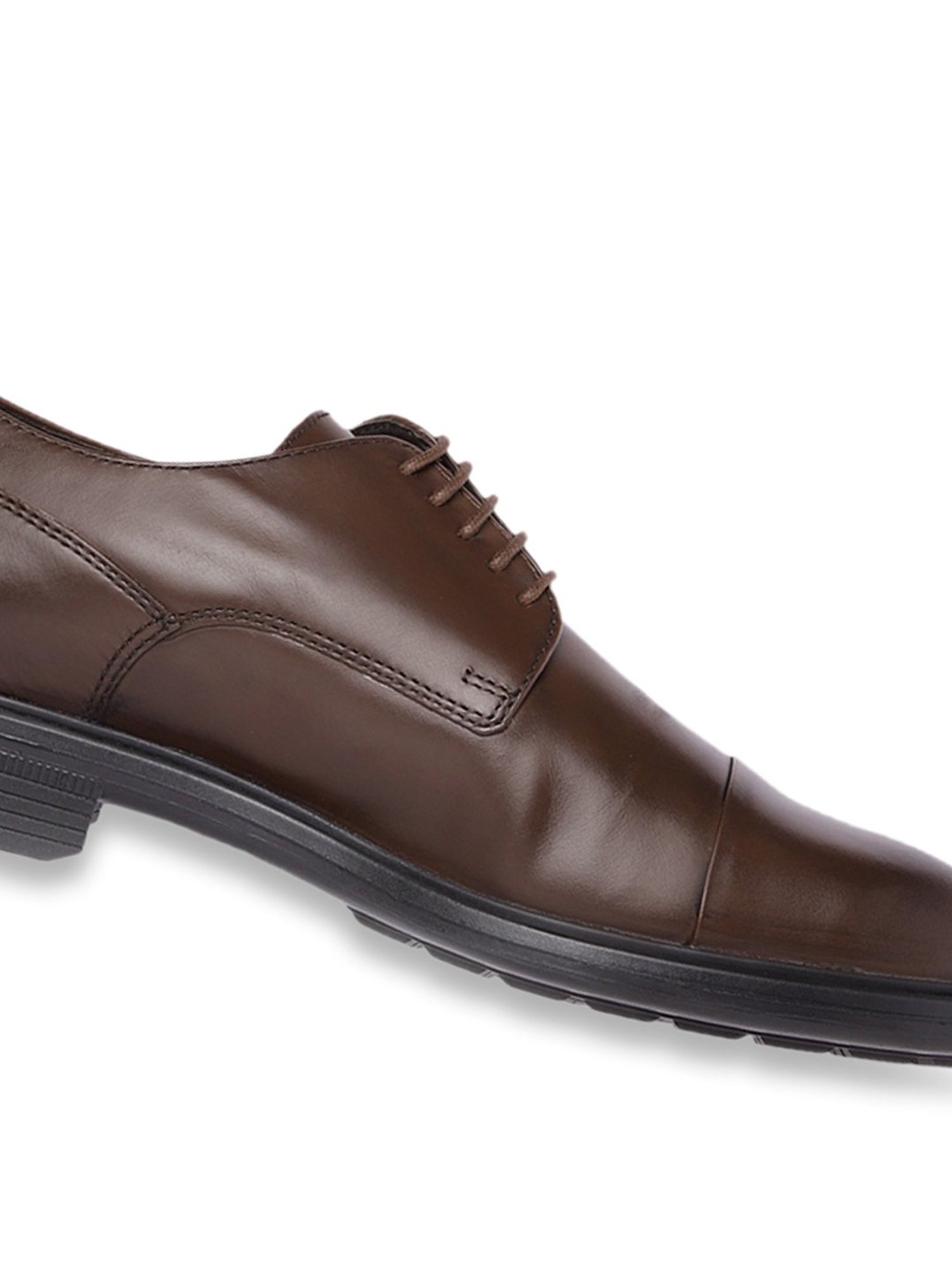 Geox Men's U Walk Pleasure Cognac Leather Derby Shoes
