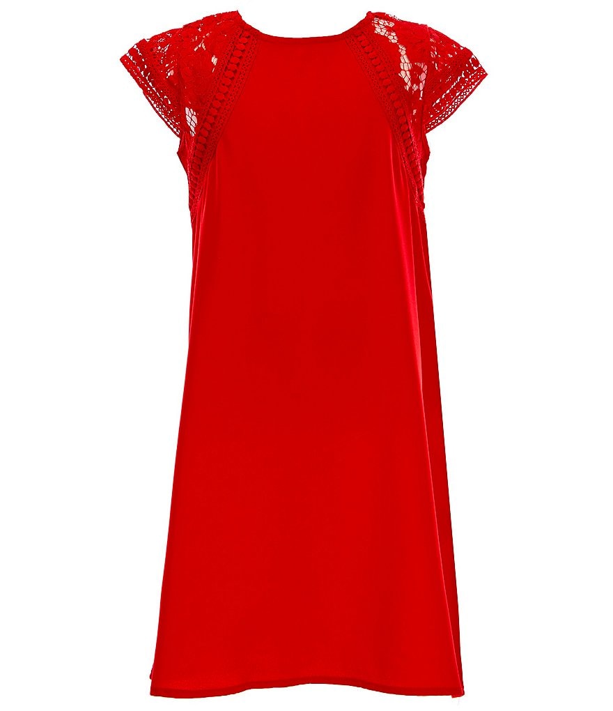 Mini Molly Big Girls 8-14 Lace-Sleeve Shift Dress