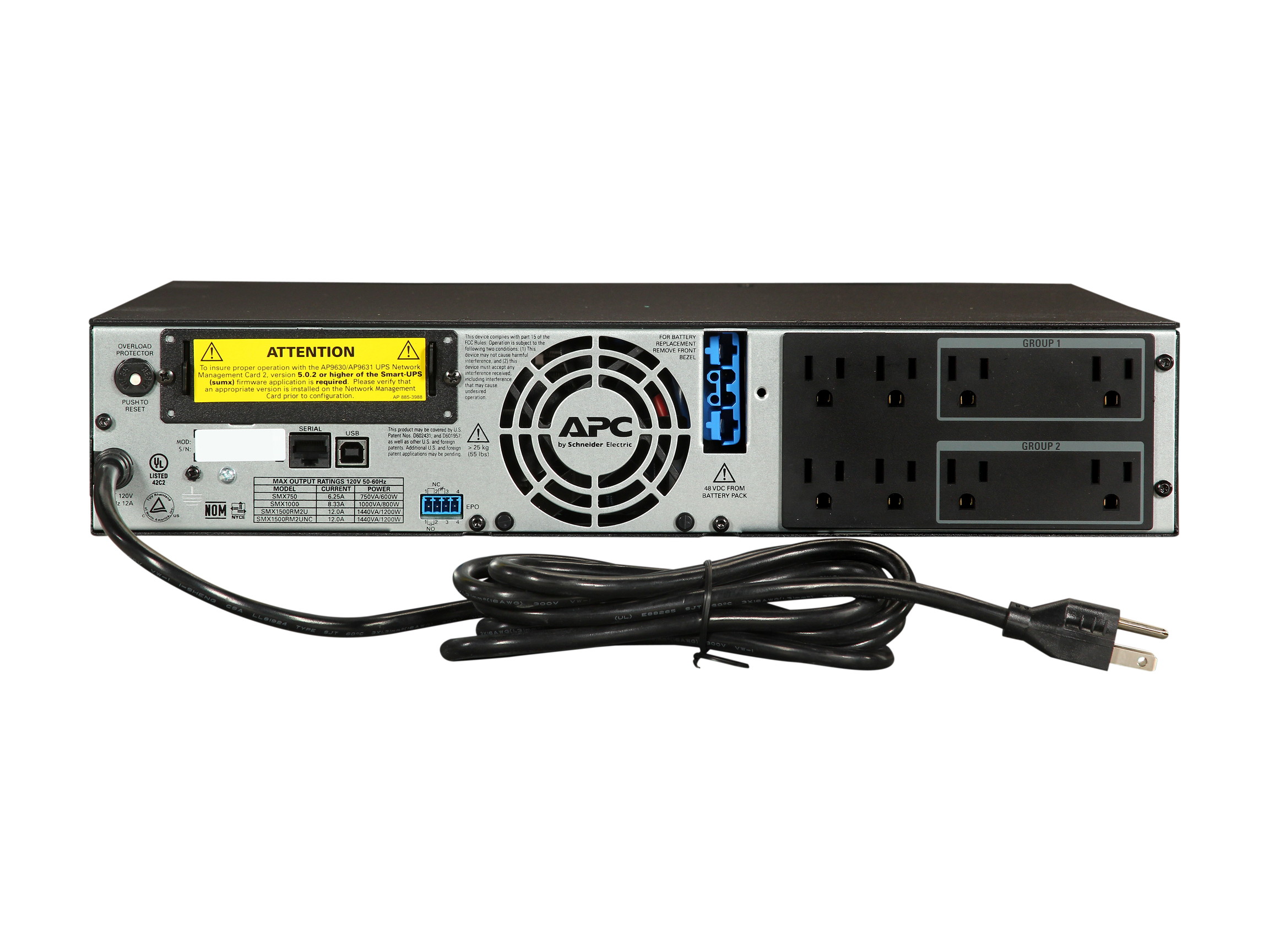 PR1000LCDRT2U Smart App Sinewave UPS System, 1000VA/900W, 8 Outlets, AVR, 2U Rack/Tower Black