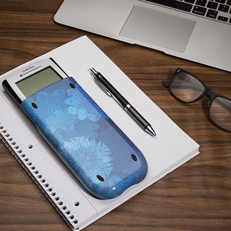 Blue Stylish Om Mandala Slide Case for TI-84 Plus, TI-84 Plus Silver Edition, TI-89 Titanium TI Graphing Calculators