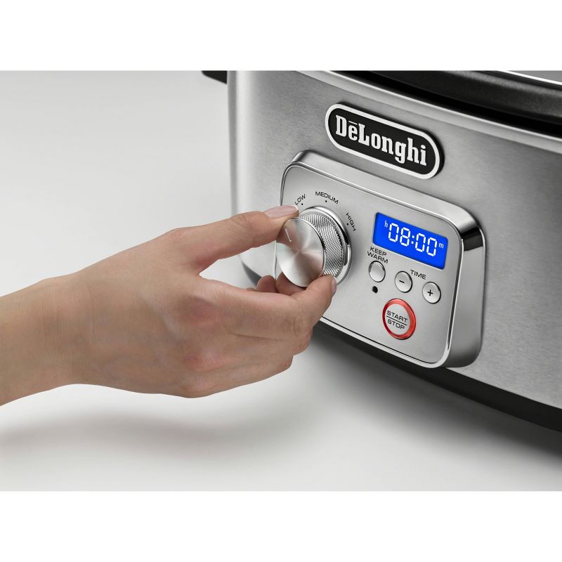 Crock-Pot SCCPVMC63SJ Multi Function Large 6 Quart Capacity 3-in-1 Home Food Cooker Convenient Kitchen Appliance, Stainless Steel