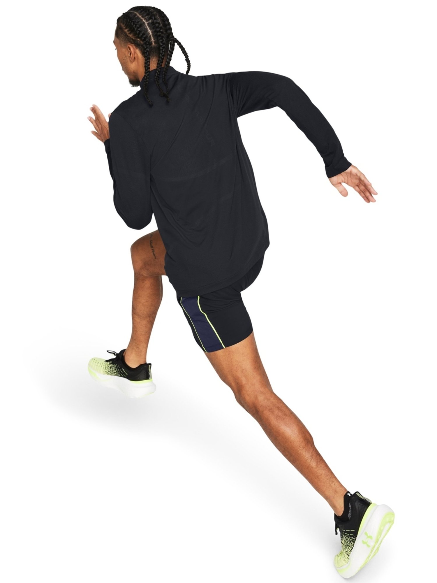 Under Armour Black Slim Fit Logo Printed Sports T-Shirt