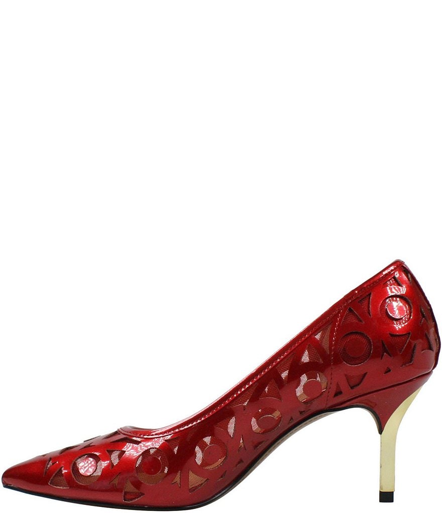 J. Renee Jameena Patent Laser Cut Pumps