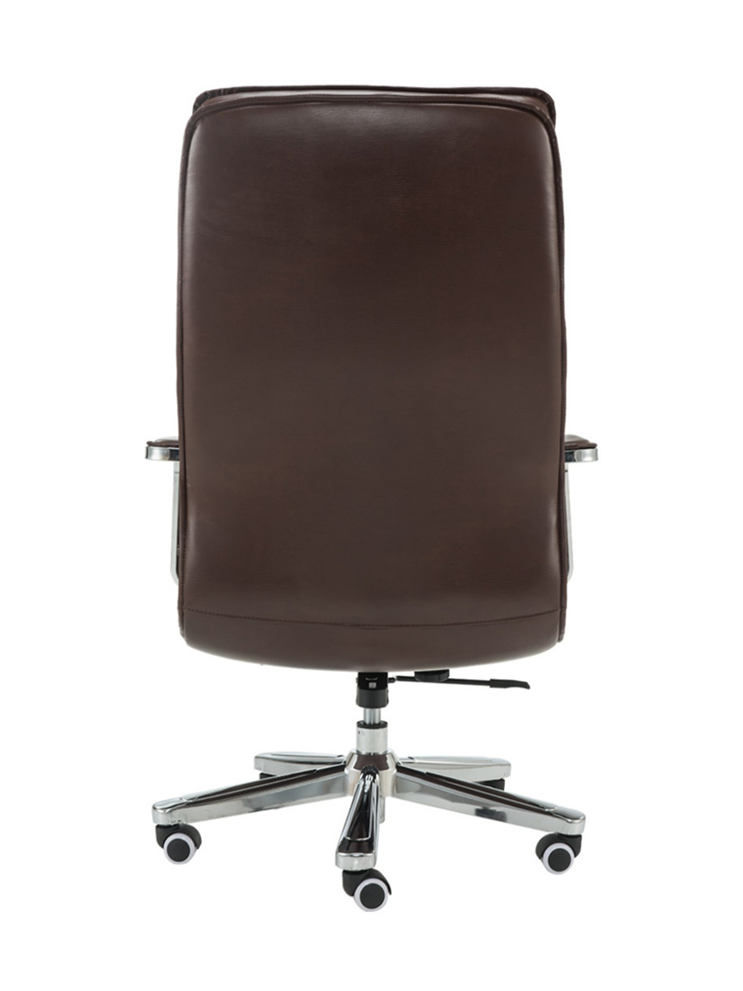Durian Camden Brown Premium Leatherette & Chrome High Back Director Chair