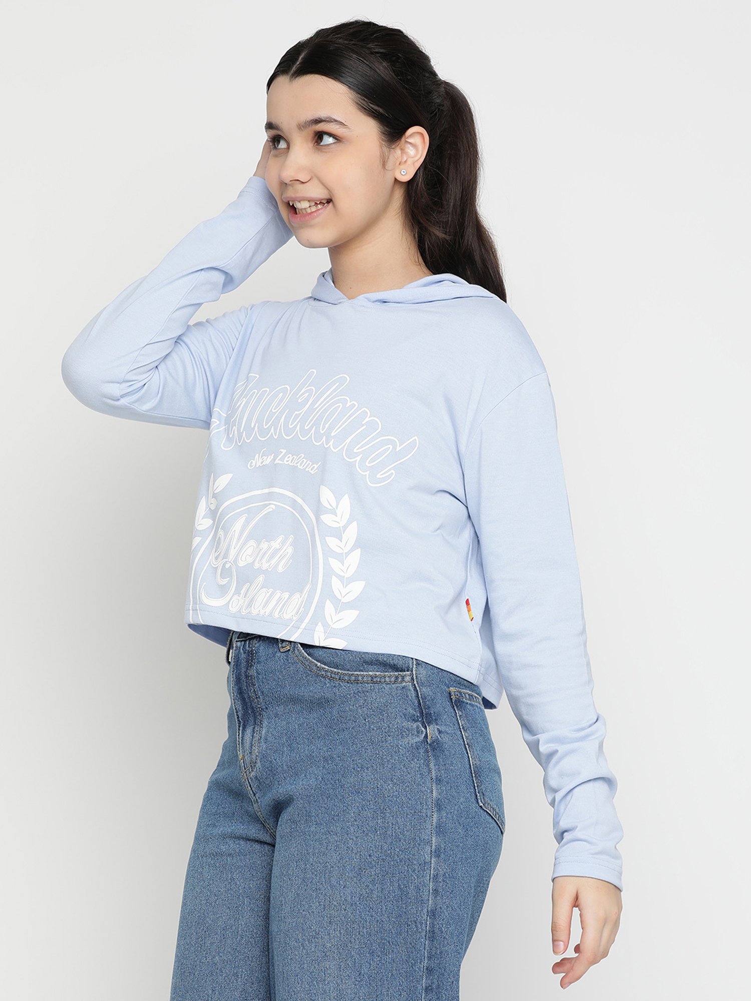 LilPicks Kids Yellow Solid Crop Top