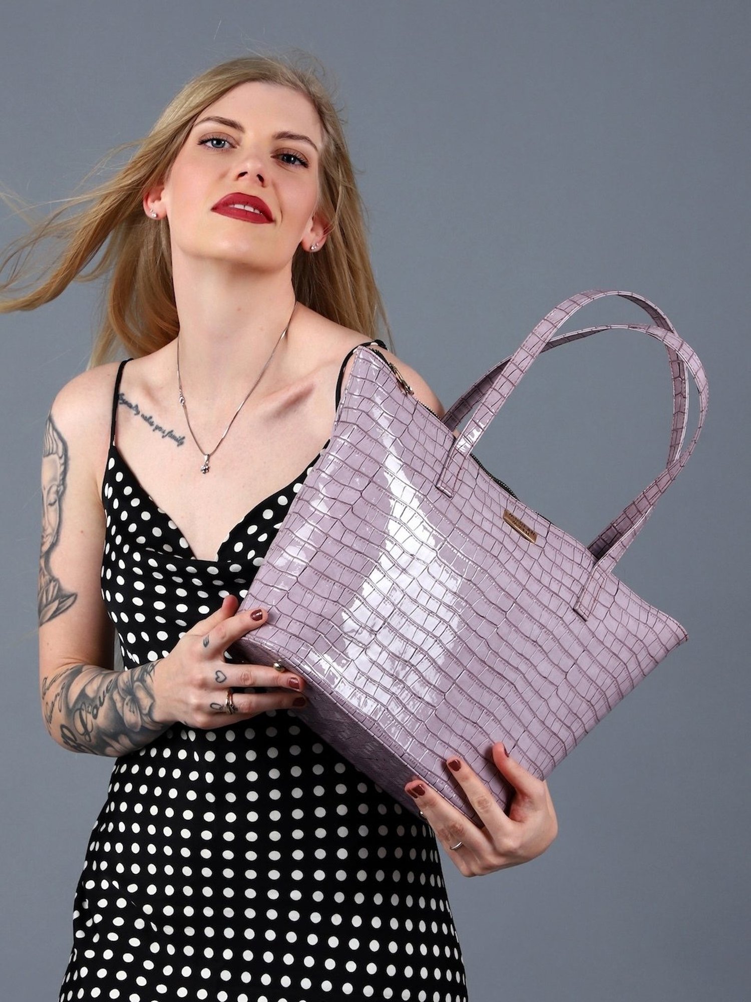 Modern Myth Epic Lilac Textured Large Tote Bag