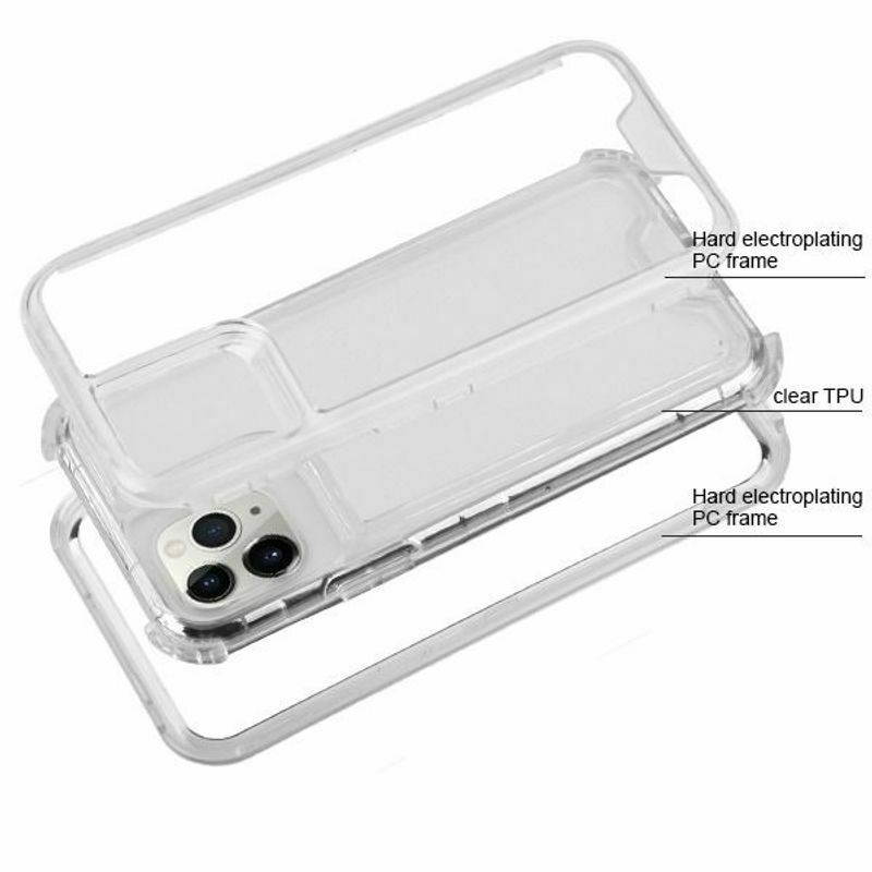 For  iPhone 11 Pro Max Clear Hard TPU Hybrid Plastic Case