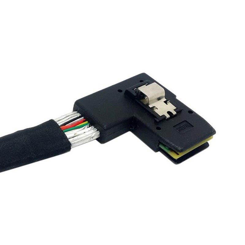 The New SFF-8484 SAS 32Pin 4i to 90 Degree Vertical Angled SFF-8087 Mini SAS 4i 36pin Cable Server Raid Cable 80cm