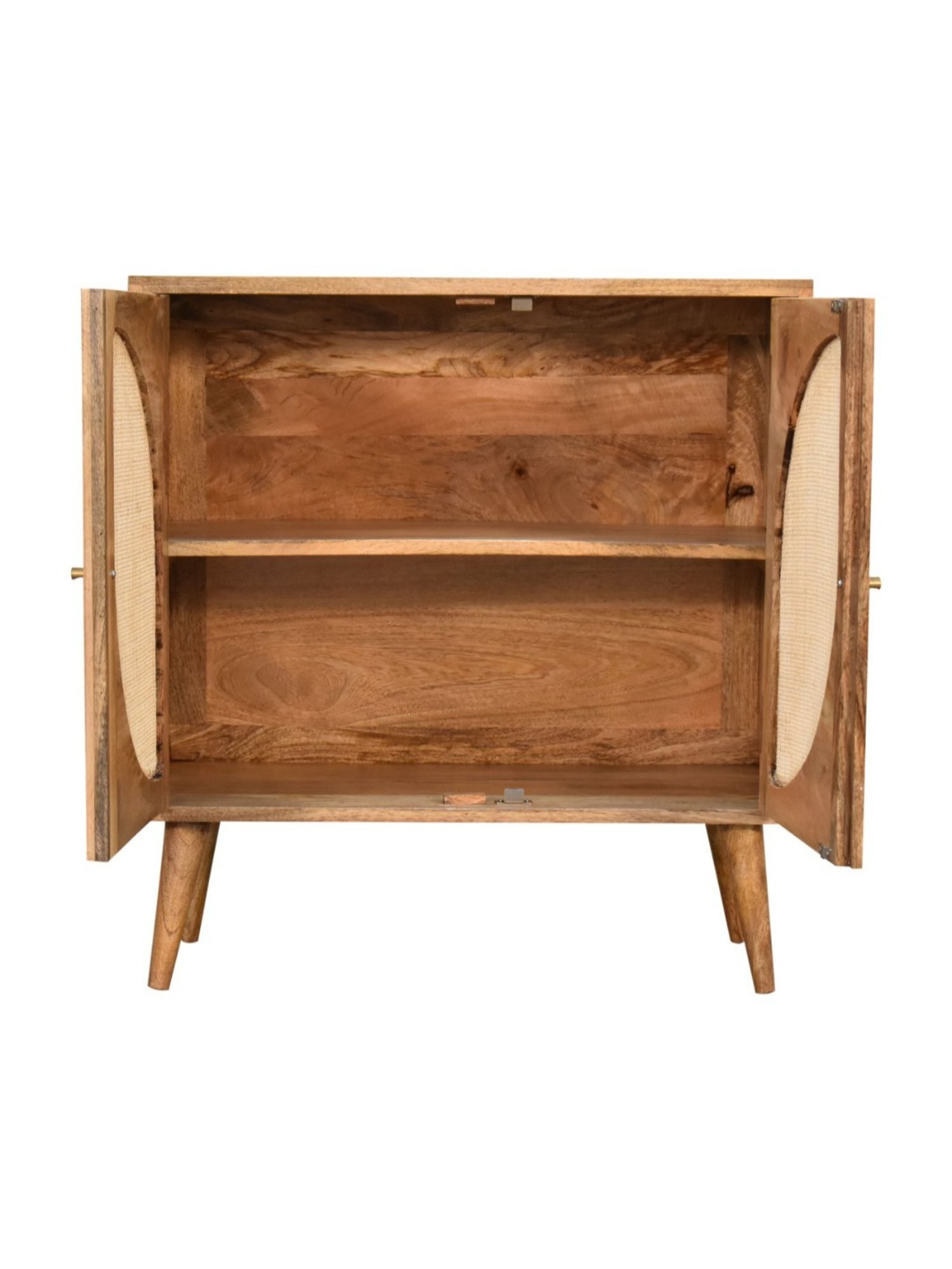 Artisan Furniture Close-knit Leaf Brown Wood Cabinet