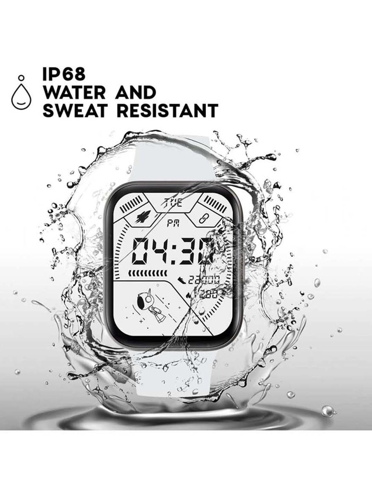 MAXX SX25 Ace Smart Watch with Multiple Sports Mode & Faces (Silver)