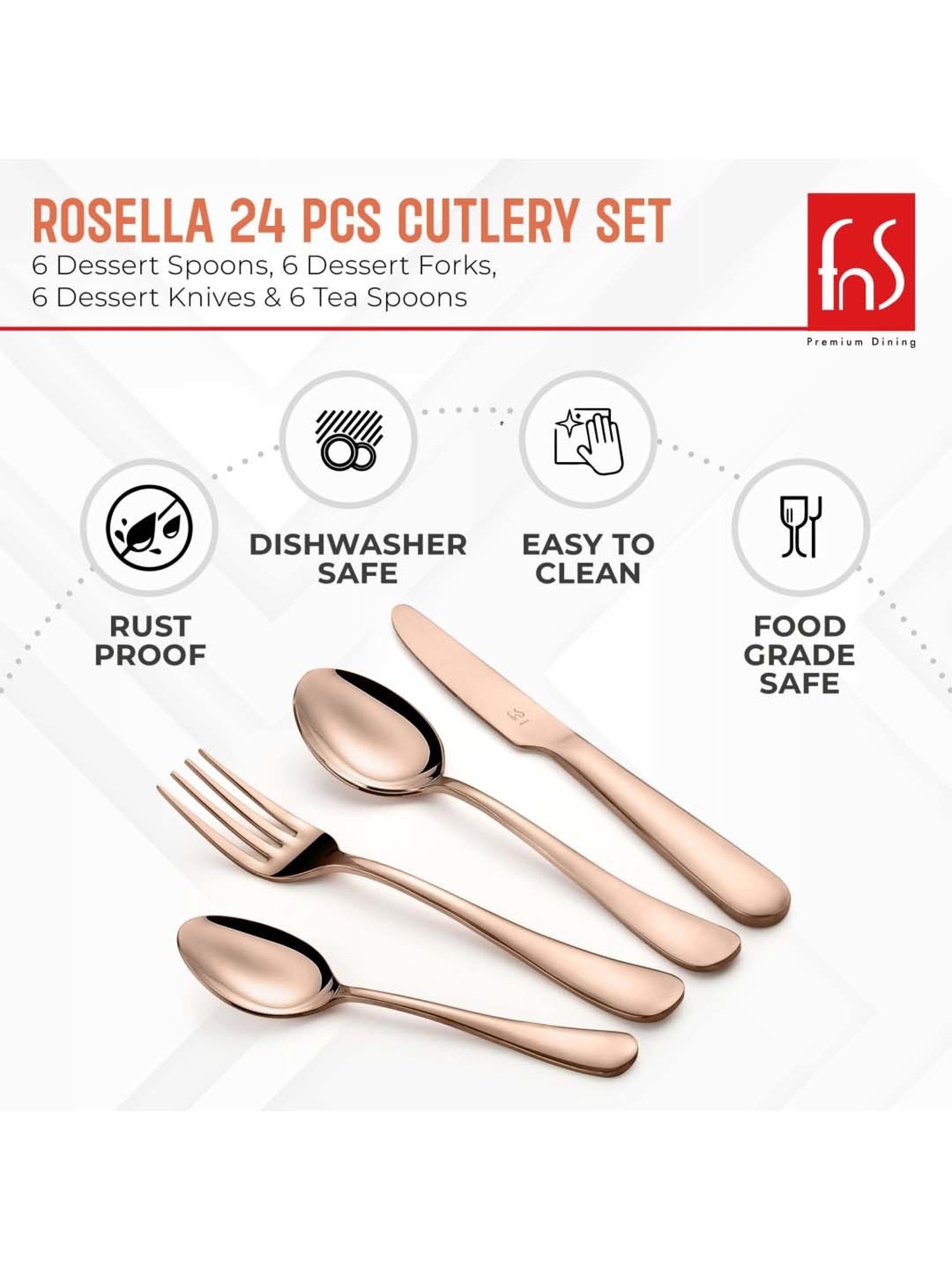 Home4U Iona Multi Wood Cutlery (2 Pcs)