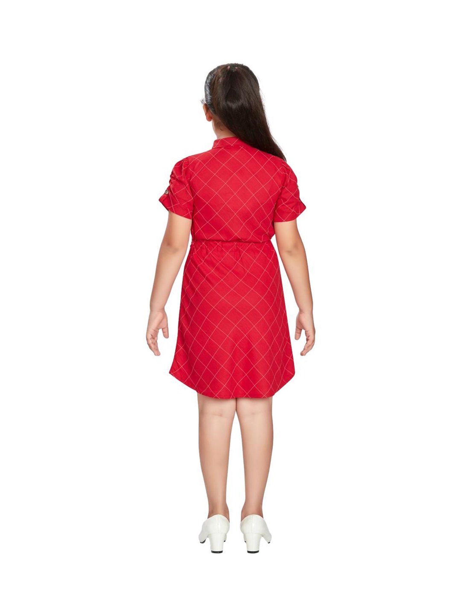 Peppermint Kids Red Chequered Dress