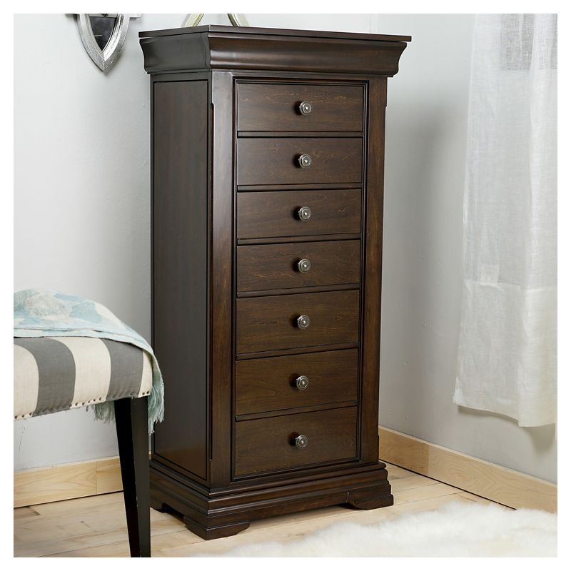 Haley Jewelry Armoire Walnut - Hives & Honey