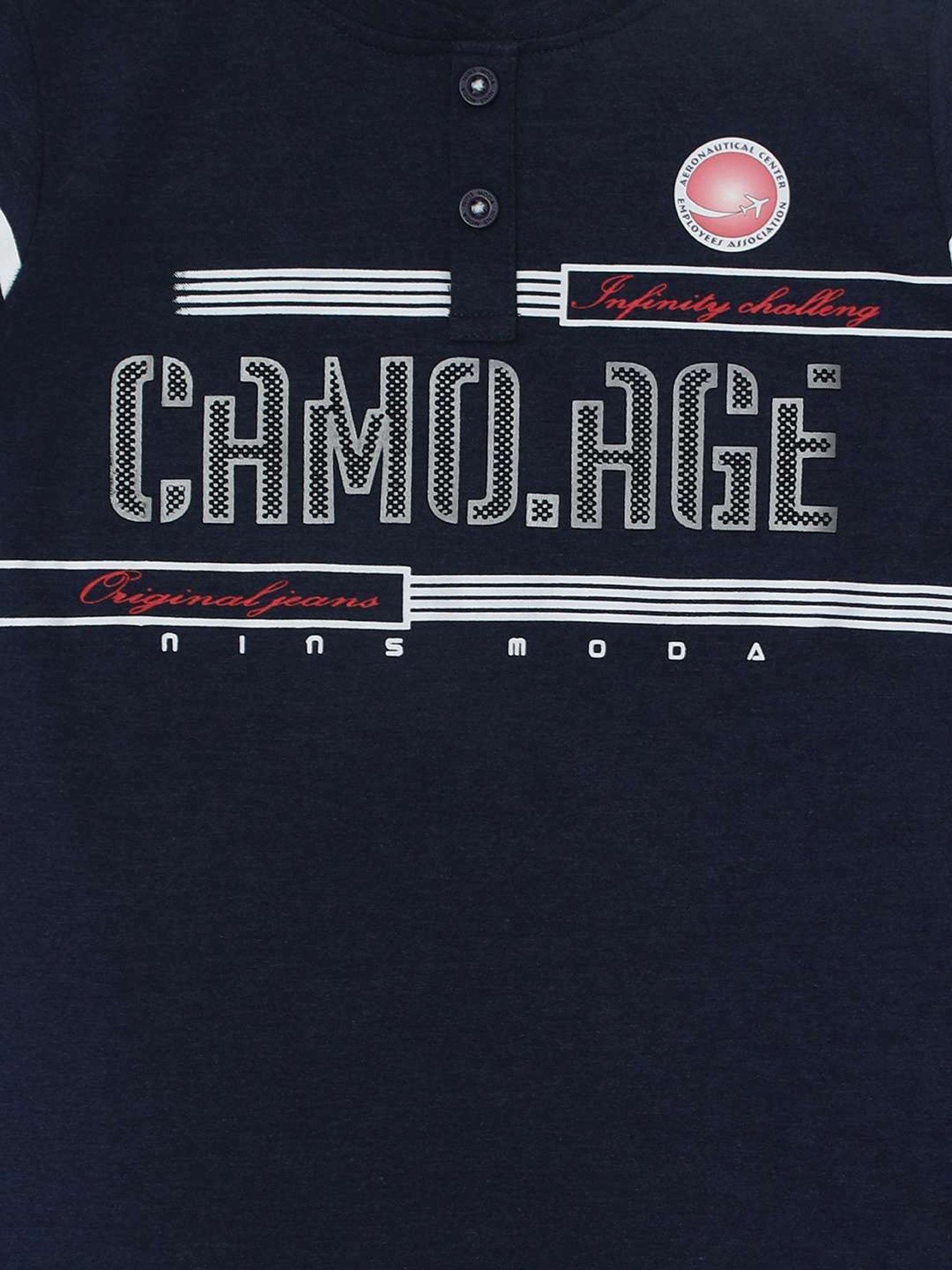 NINS MODA Kids Navy Printed T-Shirt