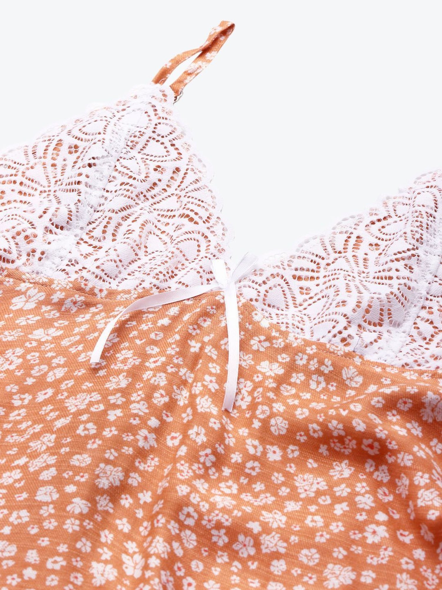 Ms.Lingies Orange Printed Chemise