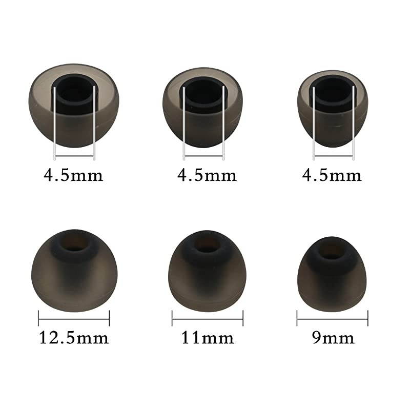 Ear Tip for Jaybird X4 X3 Earphone SML 3 Sizes 6 Pair Soft Silicone Replacement Earbud Tips Fit for Jaybird Bluebud X3 X4 Earphone 6 Pair45mm