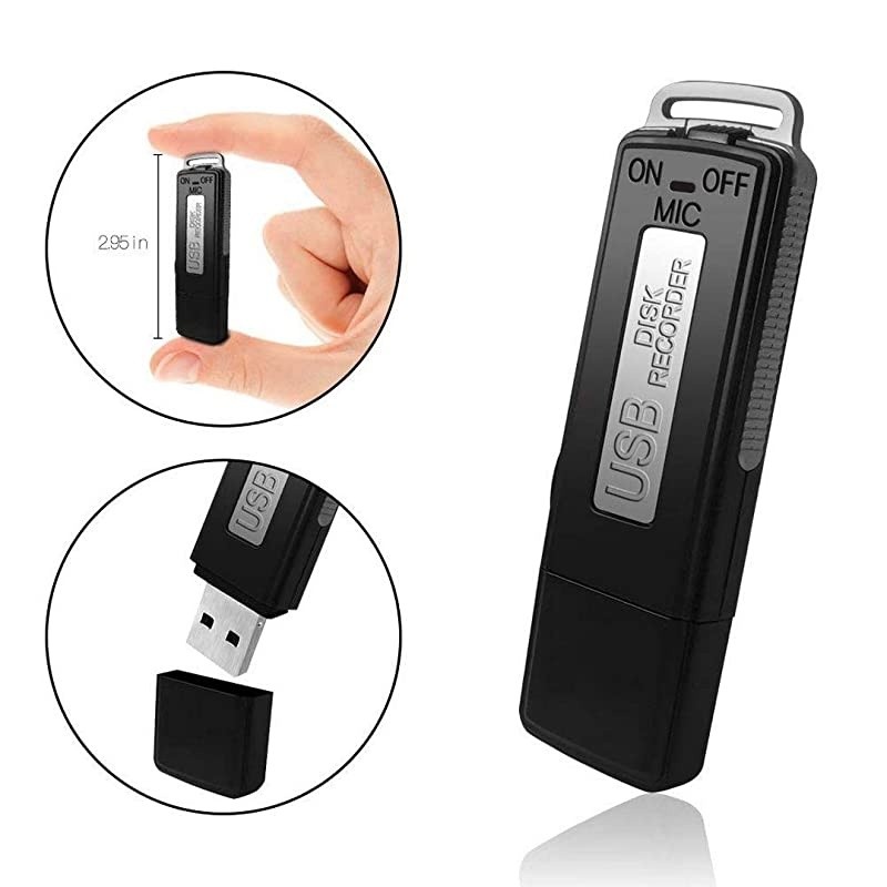Voice Audio Recorder Voice Recorder No Flashing Light While Recording Sound Recording Device for Lectures 15 Hours Battery Life Dictaphone 8GB 150 Hours File Capacity