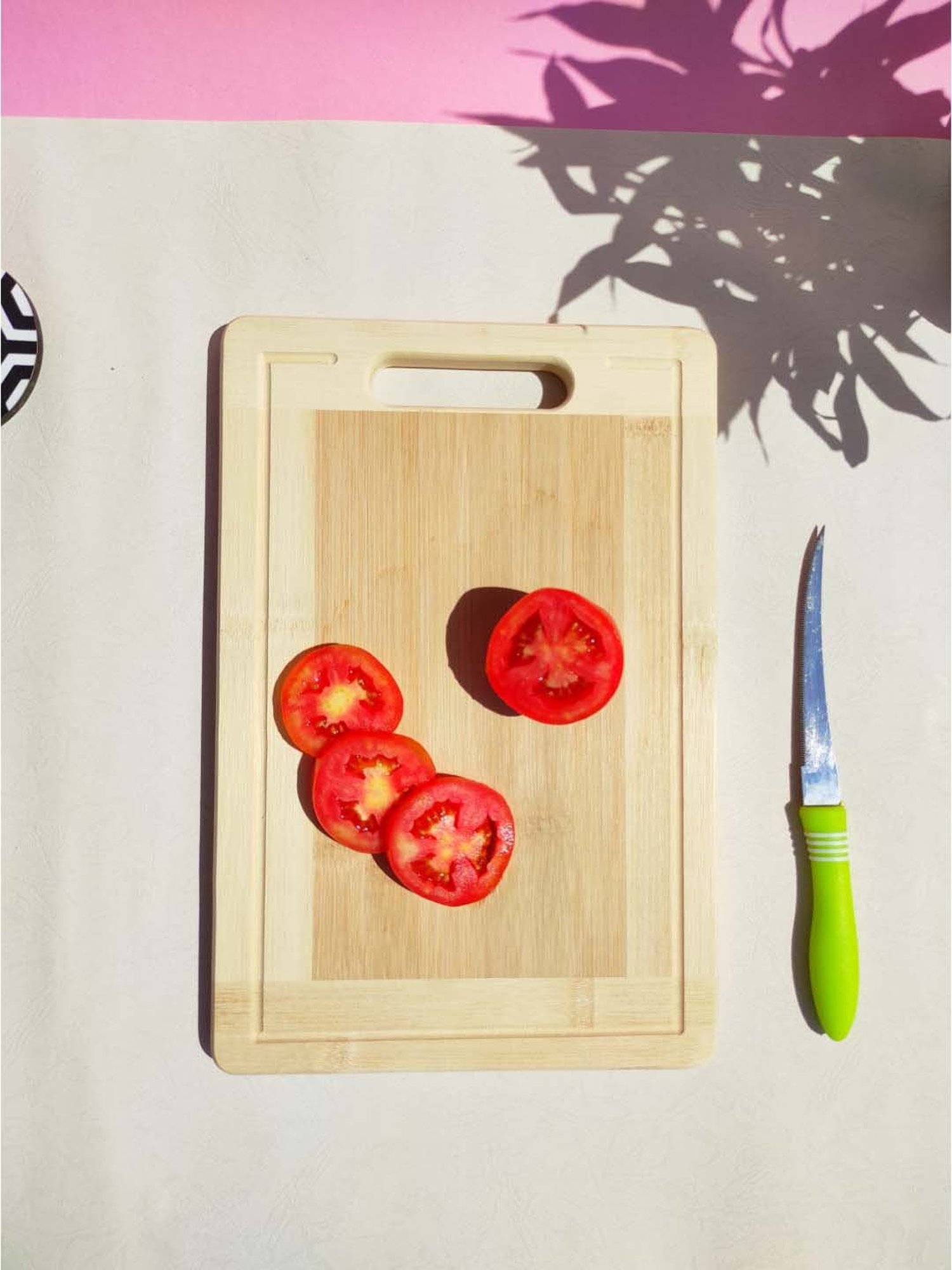 Crayton Beige & Brown Bamboo Chopping Board - Set of 1