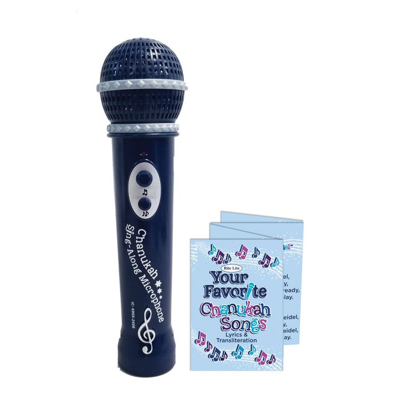 Rite Lite 7.5" Hanukkah Musical with 5 Chanukah Songs Microphone - Black