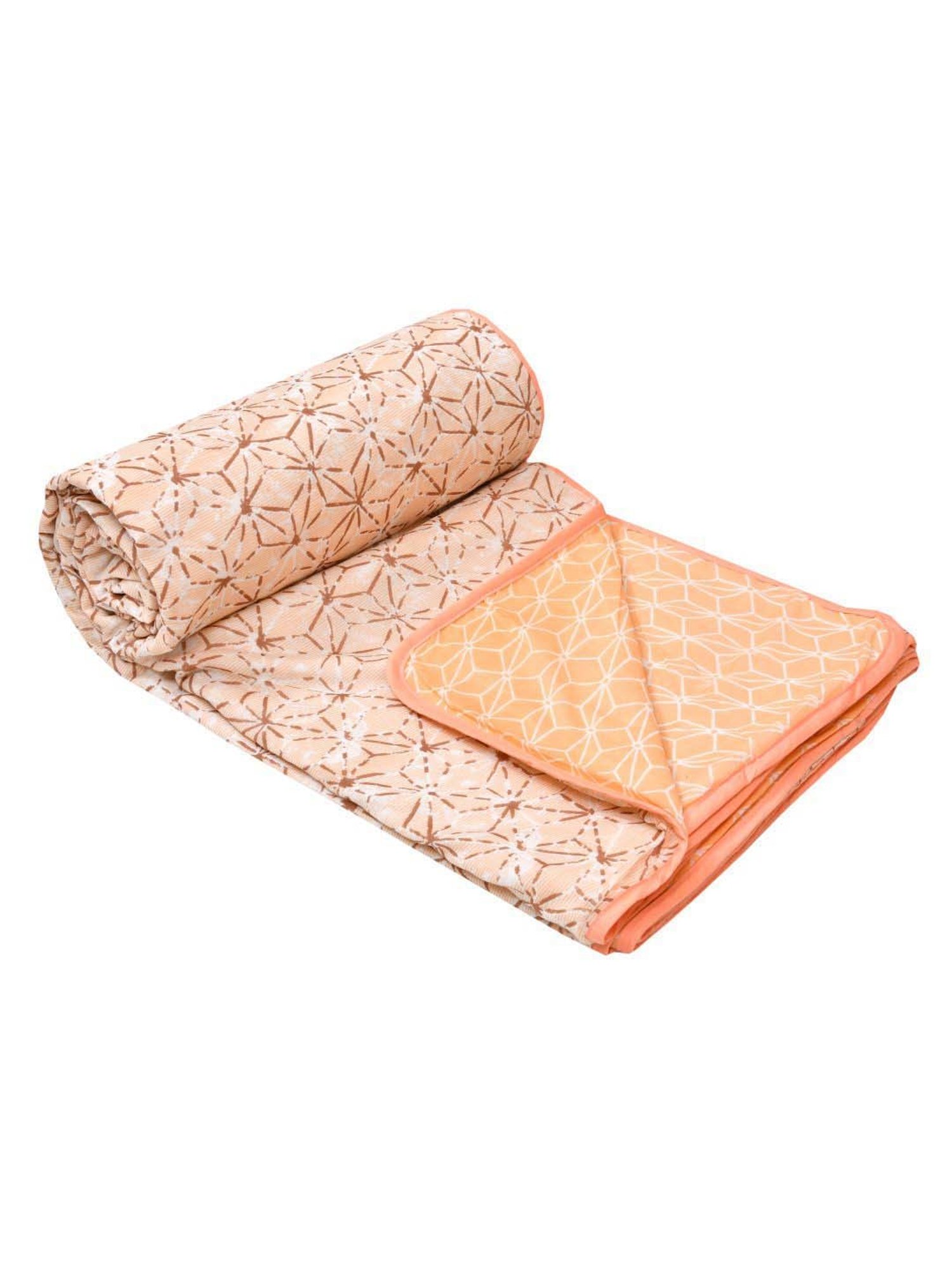 JaipurFabric Peach Mulmul Cotton 150 GSM Reversible Ac Dohar