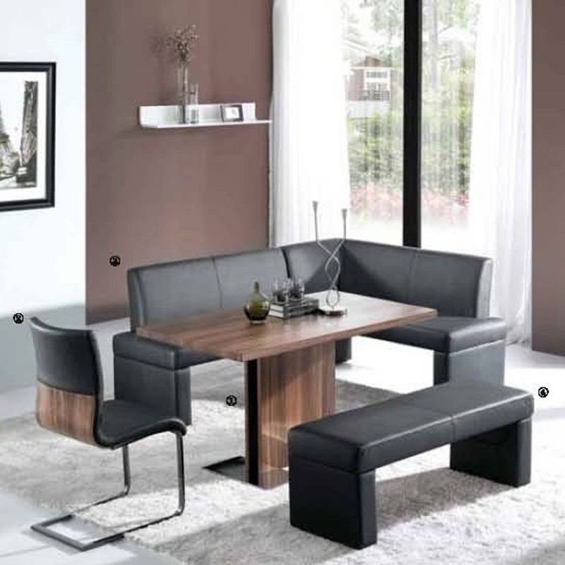 Lukin Dining Table Walnut/Steel - Modern Home