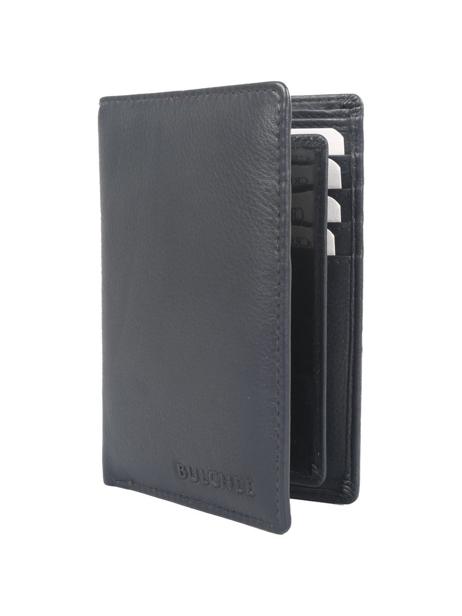 BULCHEE Navy Casual Leather Bi-Fold Wallet for men