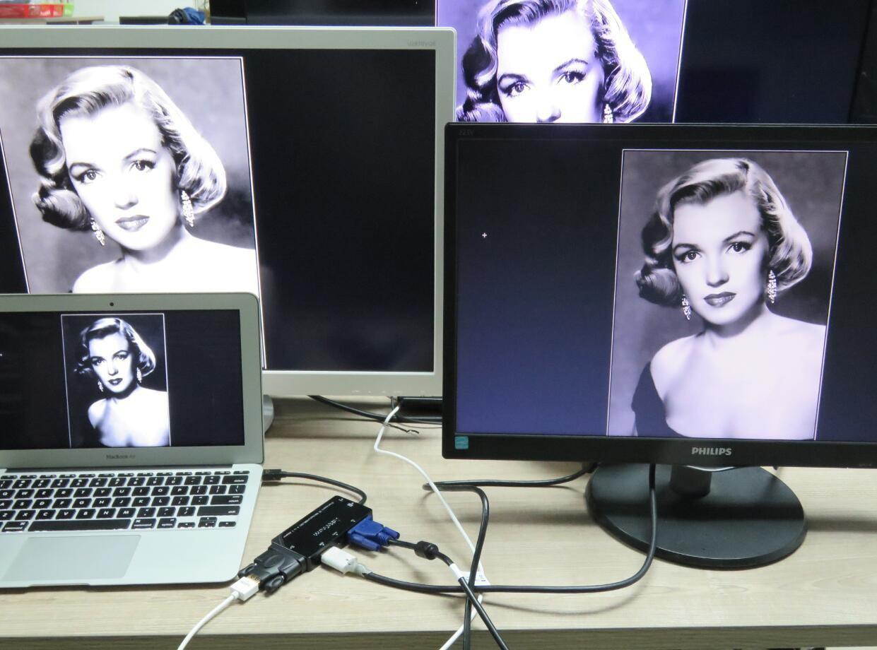 CableDeconn 4-in-1 Mini Displayport (Compatible Thunderbolt) to Hdmi dvi vga Adapter Cable with Audio Output Converter for Apple Macbook Air  Supports 3 Monitors At the Same Time