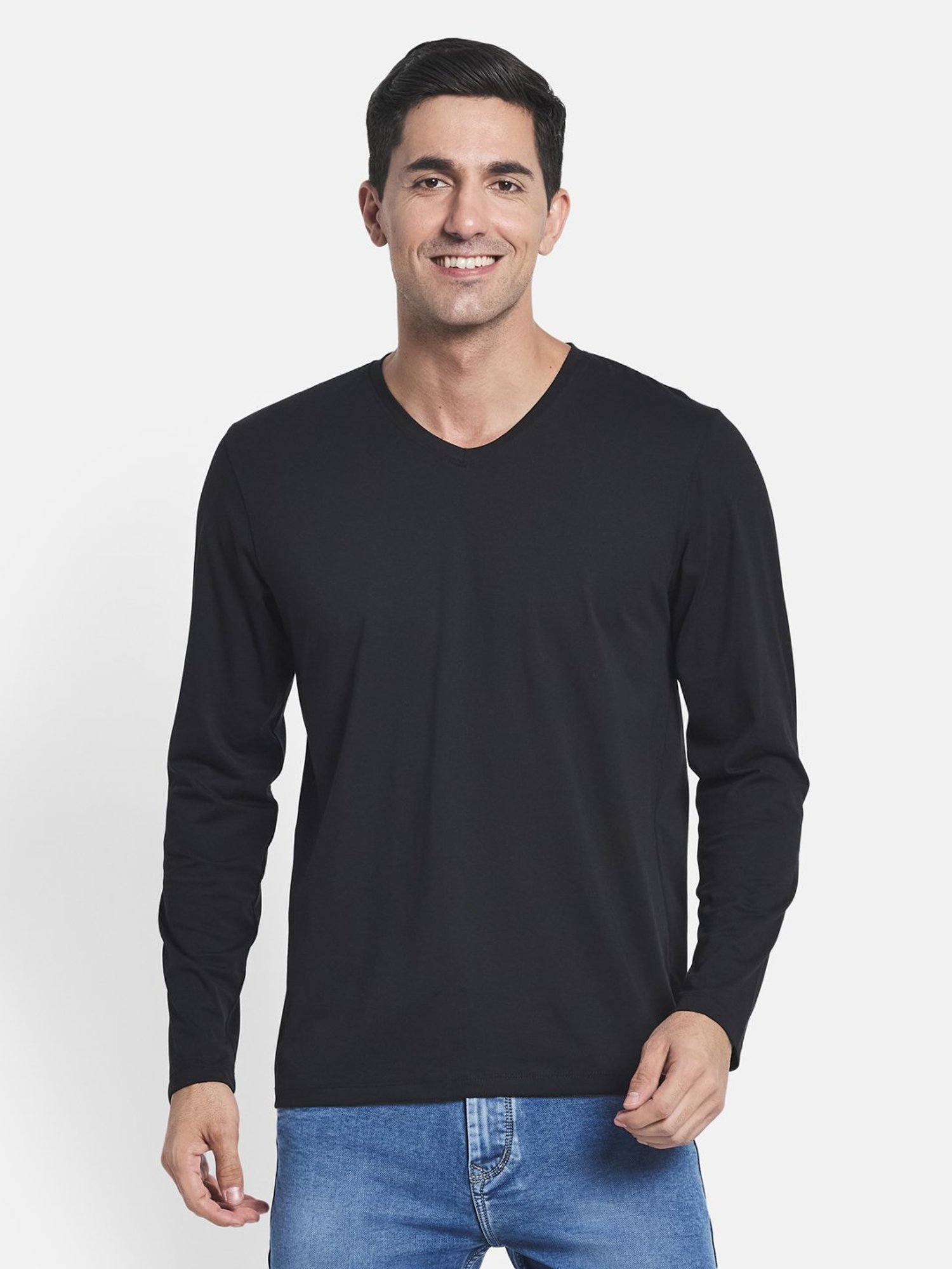 METTLE Black V-Neck T-Shirt